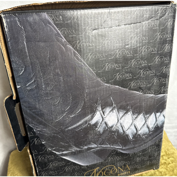 Black Nocona Boots Box ONLY Cowboy Western Wear Display Ads Logo Leather Texas - Picture 2 of 10